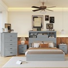 Modern Bedroom Furniture Sets Queen Size Platform Beds Nightstands Dresser Chest