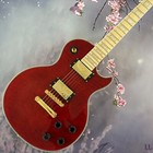 Advanced Lp Electric Guitar Shell Inlay Claret Maple Freboard Fast Delivery Us