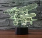 7 Colors Changing 3d Desk Table Lamp Airplane 3d Illusion Night Light Led Touch