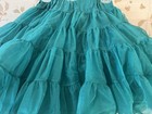 Square Dance Crystal Petticoat  Teal 20     Free Shipping 
