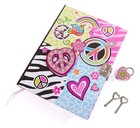 Hot Focus Peace Secret Diary With Padlock And Two Keys 7    Journal Notebook New