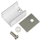 10pcs To-220 Silver Aluminum Cooling Heat Sink Silicone Pad Washer Radiator