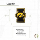 University Of Iowa Lapel Pins Hawkeyes Logo Enamel Made Of Metal  pin B 
