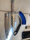 Lot Of 7 Knife Collection Katana Dragon Dagger  Throwing   Tactical
