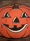 40 s Embossed Jack O  Lantern Cardboard Halloween Wall Decoration 17 x 12    Qty 2