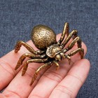 2x Brass Spider Animal Statue Small Sculpture Tabletop Figurine -home Decor Gift