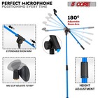 5 Core Microphone Stand Pair Floor Height Adjustable W Telescoping Boom Arm