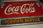 Drink Coca - Cola Cast Iron Sign Coke Vintage Soda Metal Bottle Can Fountain Usa