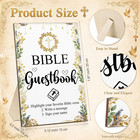 19 Pcs Bible Wedding Guestbook Sign And Pens Set Greenery Wooden Standing Bible