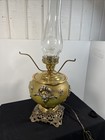 Antique Ornate 1800 s Converted To Electric Art Nouveau Brass Table Parlor Lamp