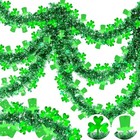  33 Ft Tinsel Garland St patrick s Day Decoration leprechaun Hat Green