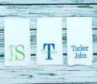 Personalized Burp Cloth Set Of 3  Monogram Burp Cloths Girl Baby Custom Gift