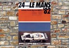 Vintage 1982 Le Mans Porsche Auto Racing Poster Print 24x18 9mil Paper