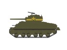 1943 M4 Sherman Tank Us Army World War Ii Diecast 1 64 Scale Model - 61040c