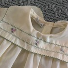 Kate Greenaway Girls 12 Month Yellow Dress Embroidered Peter Pan Collar Vintage