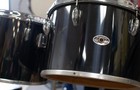 1970s Slingerland Black Chrome 13  And 14  Concert Toms