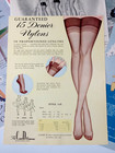 Vtg Nylon Stockings Hosiery Magazine Ad Sheets Lot Of 9 Hanes Nylons Wall Art