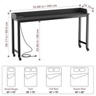 70 8  Overbed Bedside Table With Wheels  Bed Desk  Over The Bed Table