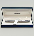 Parker Odyssey Shiny Chrome Chiselled Chrome Trim Fountain Pen M-nib   Ink   Box