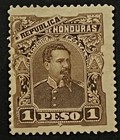 Travelstamps  Honduras Stamps Scott  61 - 1 Peso President Luis Bogr  n Mogh