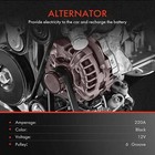 Black Alternator For Gm Ls Truck Ad244 Style 1999-2006 12 Volt 220 Amp 6 Groove