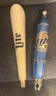 Miller Lite Beer Tap Handles Lot Of 2 Baseball Bat   Blue Draft Kegerator Bar