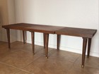 Mcm 1960s George Nelson Style Expandable Mahogany Slat Bench Table 60    