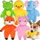 5 Pack Dog Squeaky Toys Plush Puppy Dog Toys Chewer For Small Medium Large Dogs