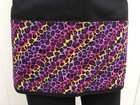 Cheetah Black 3 Pocket Waitress Waist Apron Restaurant Server Animal Print Janet