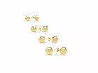 14k Yellow Gold High Polish Ball Stud Earrings 3mm - 8mm - Usa Made