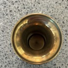 Vintage Solid Brass Table Vase Swirl Design Made In India Heavy Vg Condition