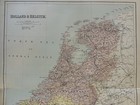 1882 Holland   Belgium Original Antique Map By John Bartholomew