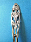 Rare 1910  Wallace No  130 Pierced Art Nouveau Sterling Silver Teaspoon  No Mono