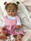 Lifelike Reborn Baby Dolls 22  Full Vinyl Body Girl Hand-rooted Hair Newborn Toy