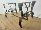 Antique Industrial Cast Iron Coffee Table Base Late 19th Century Ottoman Bottom