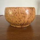 Artisan Hand Turned Burled Maple Bowl Birdseye Sunburst Grain Pattern 5 5   
