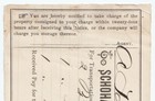 Rare Waybill  Billhead Receipt - Schoharie Ny Valley Railroad Company  1892
