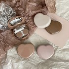 Contact Lens Cases Retro Portable Mirror Companion Box Travel Storage 72x58x21mm