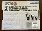 Matco Tools 3 Piece Spring Loaded Crowfoot Wrench Set Smcfslm3