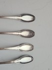800 Silver Sugar Spoon Repousse Design 4 Set Vintage 