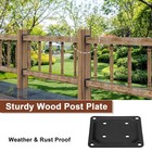 Foroiron 12 Pack 4 X 4 Wood Post Plate Connector Powder-coated Decking Post
