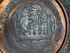 Antique Vintage Tinned Copper Persian Middle Eastern Handcrafted Tray Charger