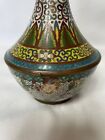 Antique Chinese Cloisonne Enamel Copper Vase Floral Decor Late 19th Century 8    H