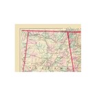 Historic State Map - Georgia Alabama - Asher 1874 - Vintage Wall Art