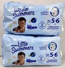 2 Packs Huggies Little Swimmers Size 5-6 Swim Diapers 20 Ct Nemo 32  Lbs Nip