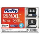 Hefty 20 4 Gallon Trash Can  Plastic Dual Function Divided Extra Large Kitchen T