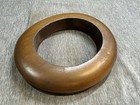 Antique Wood Hat Block Millinery Hatters Brim Mold Form 2 3 8 X 7 3 8 Display A