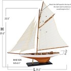 25  Wooden Sailboat Model Classic Columbia America s Cup Ship Nautical Yacht Sai