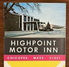 Vintage Highpoint Motor Inn Hotel Chicopee Massachusetts Pamphlet Brochure