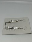 Navajo Handmade Sterling Silver White Buffalo Turquoise Earrings Signed